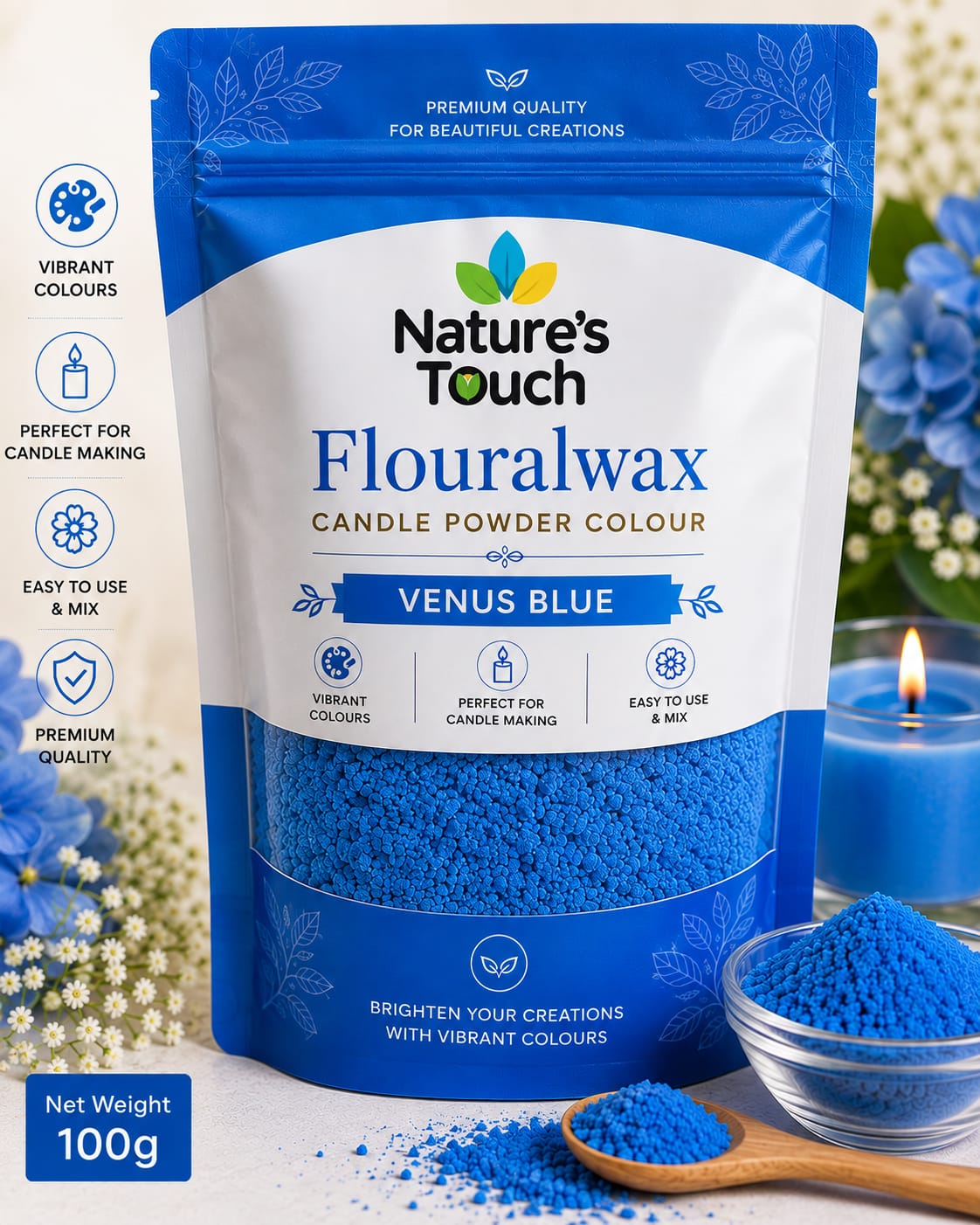 Nature's Touch FloralWax Candle Powder Colours