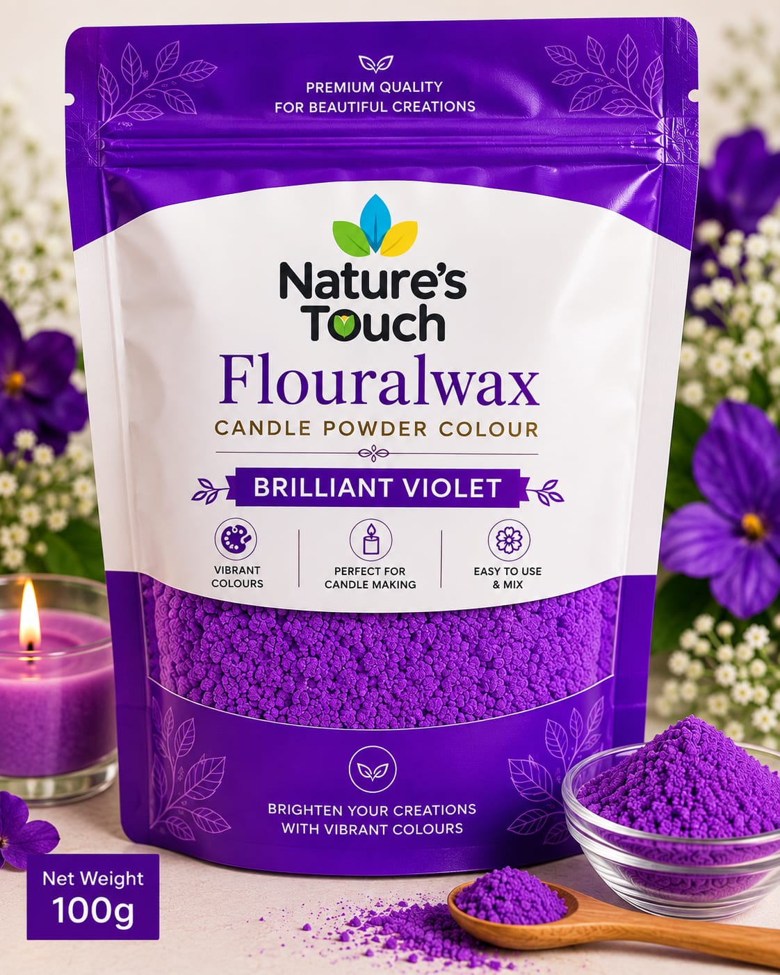 Nature's Touch FloralWax Candle Powder Colours