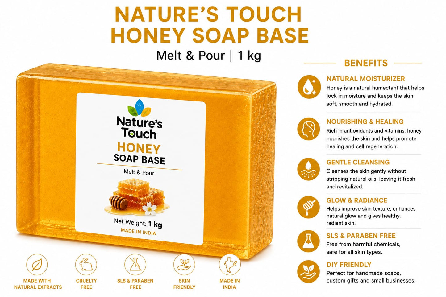 Nourishing Honey Melt and Pour Soap Base